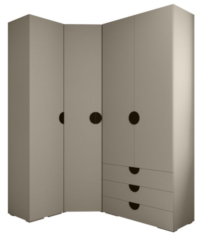 Garderoba wysoka do przedpokoju Abiks INOVA 4 Z6 kaszmir+czarny 1 szt.