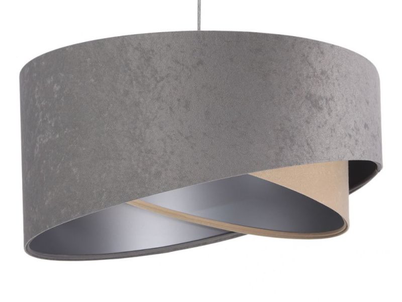 Lampa Bps Koncept wisząca SILVERY szara/beżowa/srebrna 1 szt