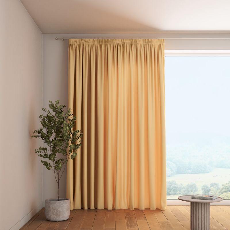 Zasłona na taśmie marszczącej 1 szt. 130 x 260 cm Dekoria złoty z połyskiem 1 szt.