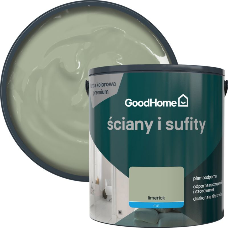 Farba plamoodporna GoodHome Ściany i Sufity limerick 5 l