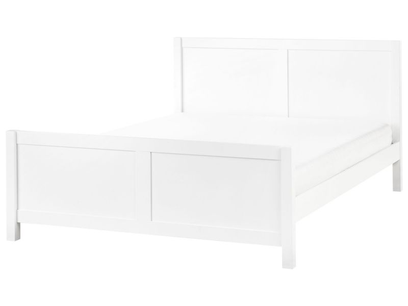 Łóżko Drewno Champagnat 160 x 200 cm Biały 1 szt.