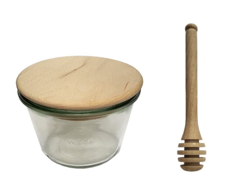Słoik MODO24 Weck 370 ml fi 100 mold drewniane wieko nabierak 1 kpl.