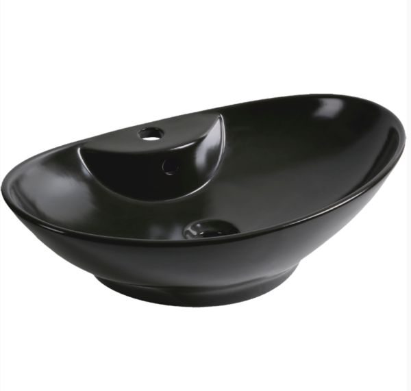 Umywalka nablatowa Kerra KR-139 BLM czarna 1 szt.