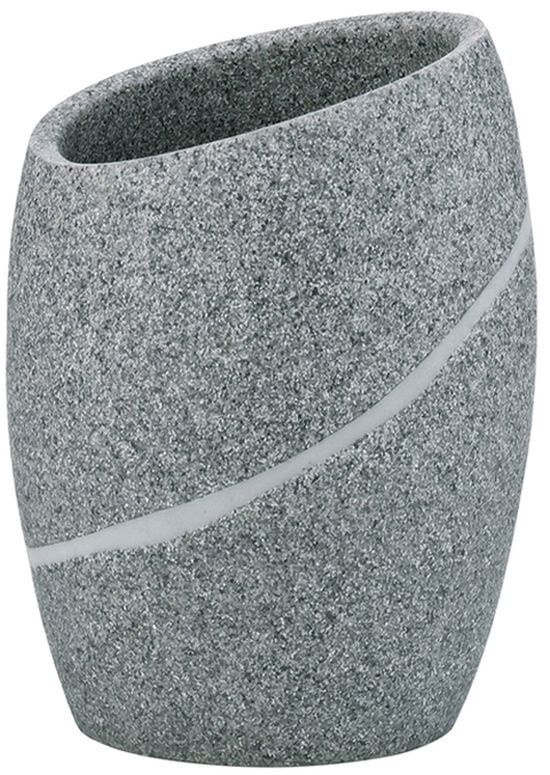 Kubek na szczoteczki Kela Talus szary 11 cm stojący, poli żywica 1 szt.