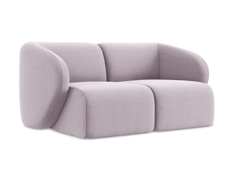Modułowa sofa 2-osobowa LaMiaSofa CERVO z tkaniny welwetowej 174x94 cm lawendowy 1 szt.