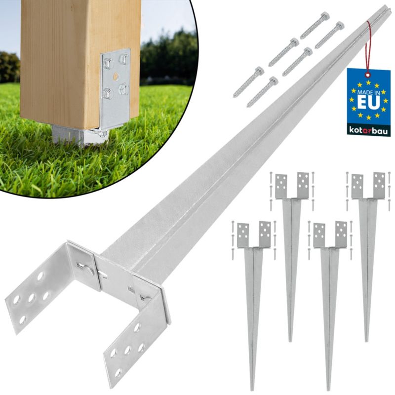 Podstaw słupa KOTARBAU regulowana wbijana 0-160 mm 4 szt.