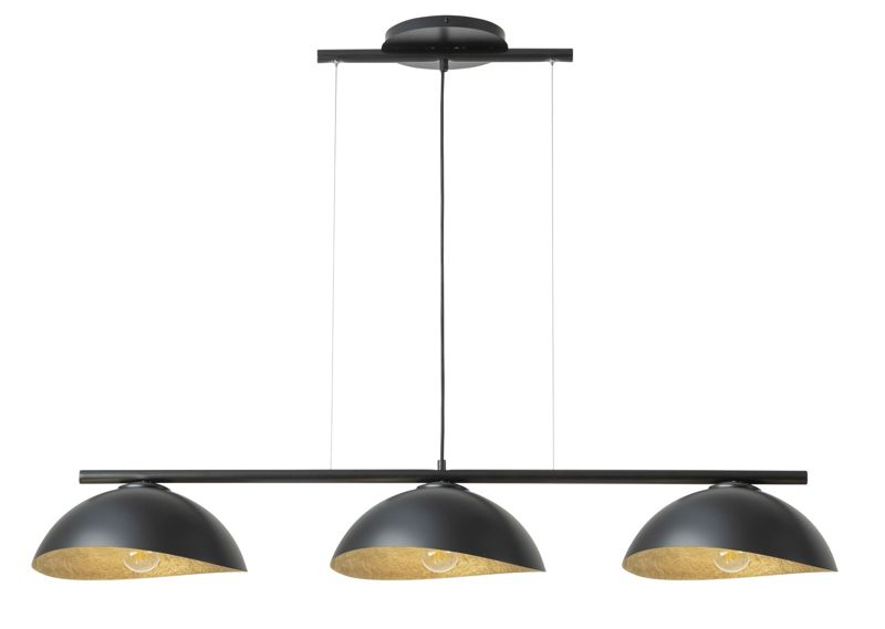 Lampa wisząca Sigma Lighting Solar 3202 czarno-złota dekoracyjna 3xE27 x 1 szt.
