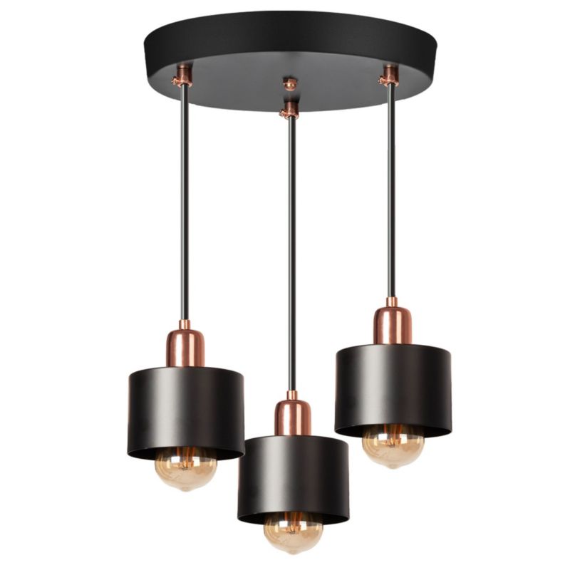 Lampa Sufitowa Wisząca Toolight App003-3Cpr Cali Czarny 1 Szt