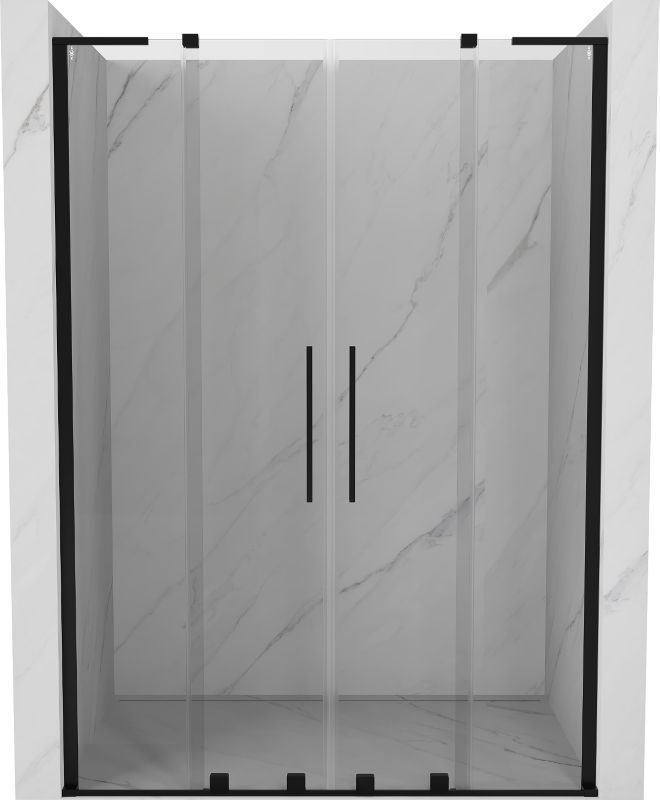 Drzwi prysznicowe rozsuwane Mexen Velar L czarne 160 x 200 cm 1 szt.