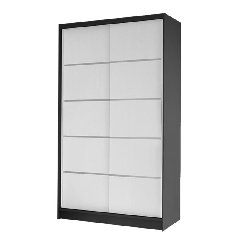 Szafa MIRJAN 24 z drzwiami przesuwnymi Diego IV czarny/biały 1 szt.