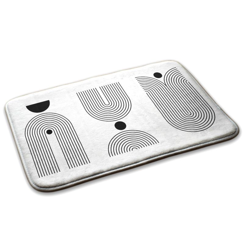 Dywanik do sypialni Tulup 75x45cm Geometryczne wzory Miękki i antypoślizgowy 1 szt.