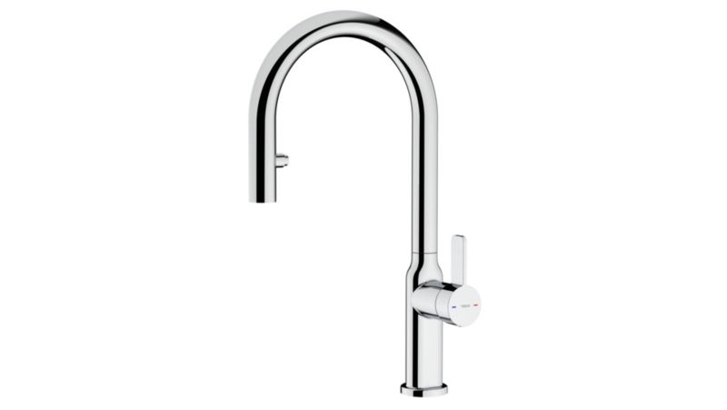 Bateria kuchenna Teka Oval chrom z wyciąganą wylewką system easy-quick 1 szt.