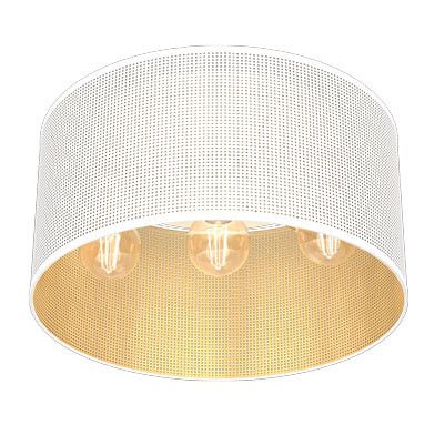 Lampa sufitowa wisząca Luminex Loft Shade biały mat-złota wym: 23 x 40 x 40 cm 3xE27 x 15W 1 szt.