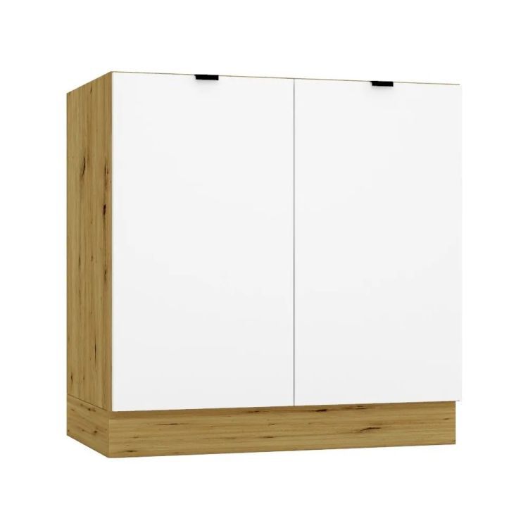 Szafka kuchenna stojąca Stolkar GIANNA D80 biała alaska/dąb artisan 1 szt