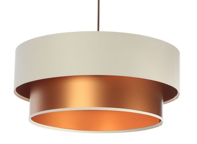 Lampa Bps Koncept wisząca DOUBLE CREAM 50 kremowa/miedziana 1 szt