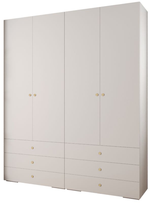 Garderoba wysoka do przedpokoju Abiks INOVA 2 Z16 biały+złoty 1 szt.