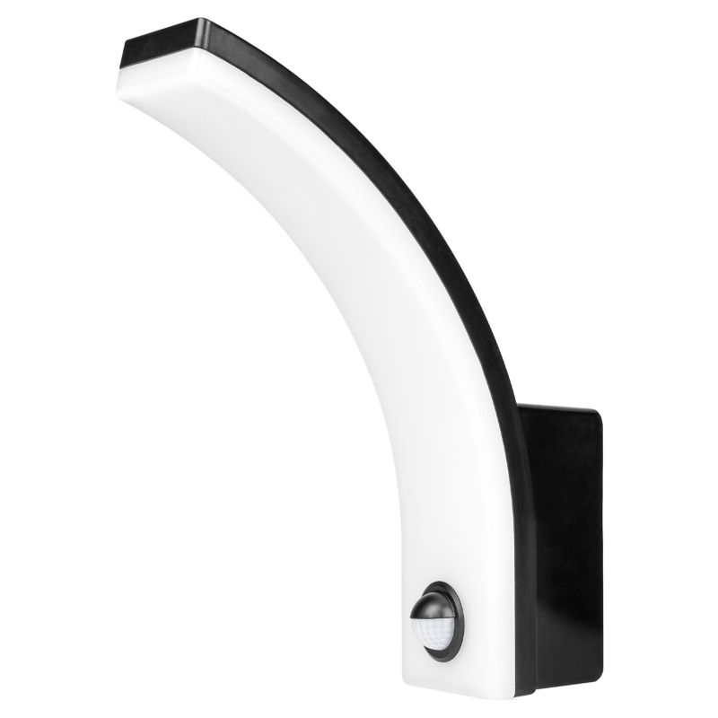 Kinkiet zewnętrzny elewacyjny LED MasterLED Limono 20W 4000K IP65 z czujnikiem PIR czarny 1 szt.