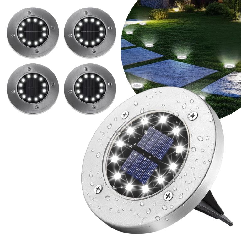 Lampka Solarna Najazdowa Ogrodowa Blixtar B-S-LAMP-PATH-S12-4X 12 LED IP44 4 szt.