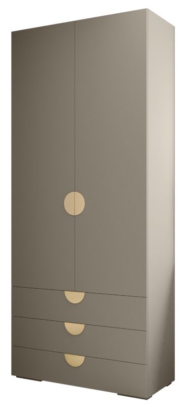Szafa z szufladami wysoka Abiks INOVA 4 2D 3SZ kaszmir+złoty 1 szt.