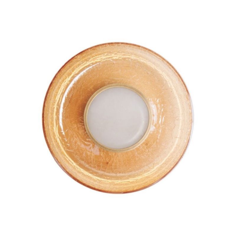 Kinkiet ścienny Maxlight Signature mosiądz-szkło bursztynowe LED 9W 3000K 855lm IP20 wym: 22 x 22 x 8,5 cm - 1 szt.