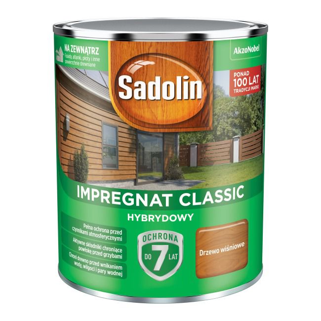 Impregnat do drewna Sadolin Hybrydowy drzewo wiśniowe 0,75 l