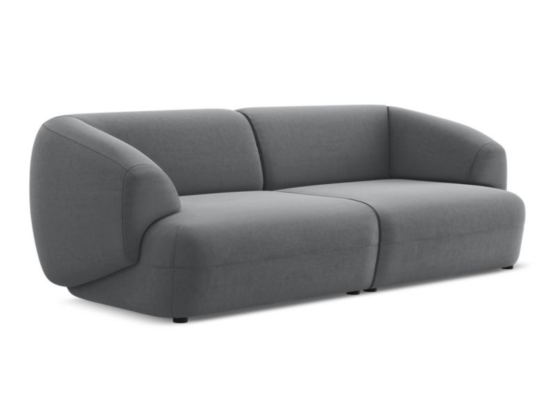 4-osobowa kanapa modułowa LaMiaSofa RIMINI z tkaniny welwetowej 232x98 cm stalowy 1 szt.