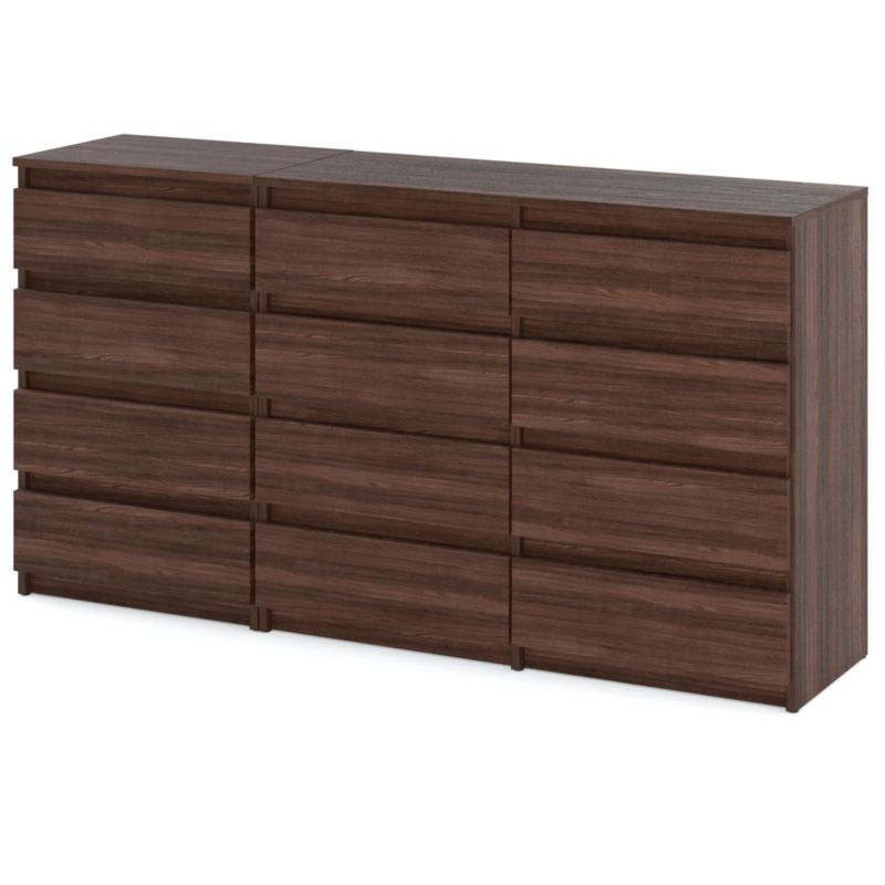 Komoda Hurtownia-Mebli Szuflady 12 Zestaw komód Hugo 84 180cm Dąb Wenge Dąb Wenge 180x33.5x92.5 cm 1szt.