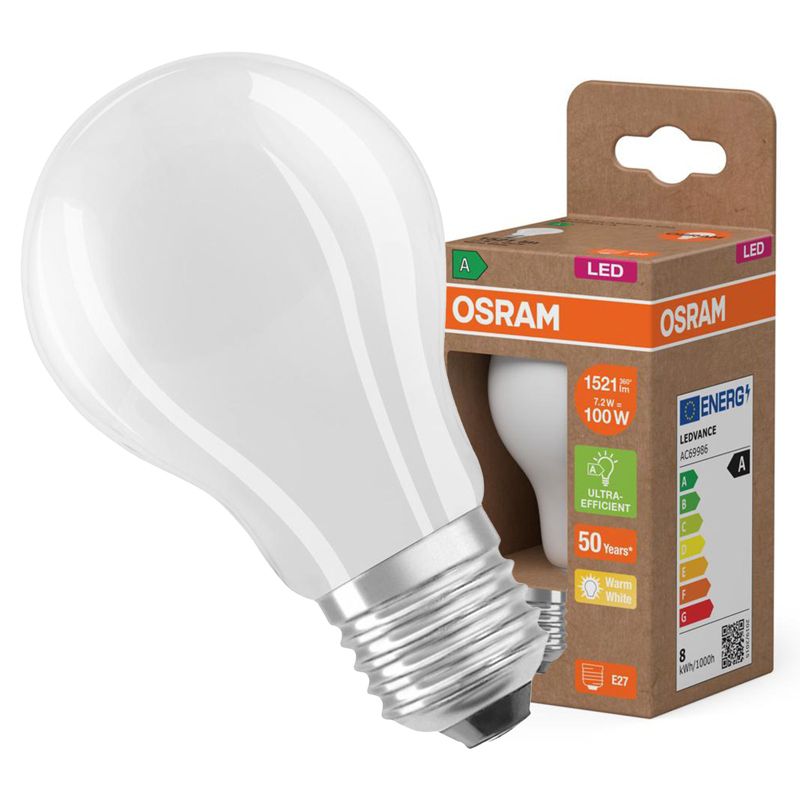 Żarówka LED Osram A60 E27 7.2W 1521lm 2700K 300st Filament 1 szt.