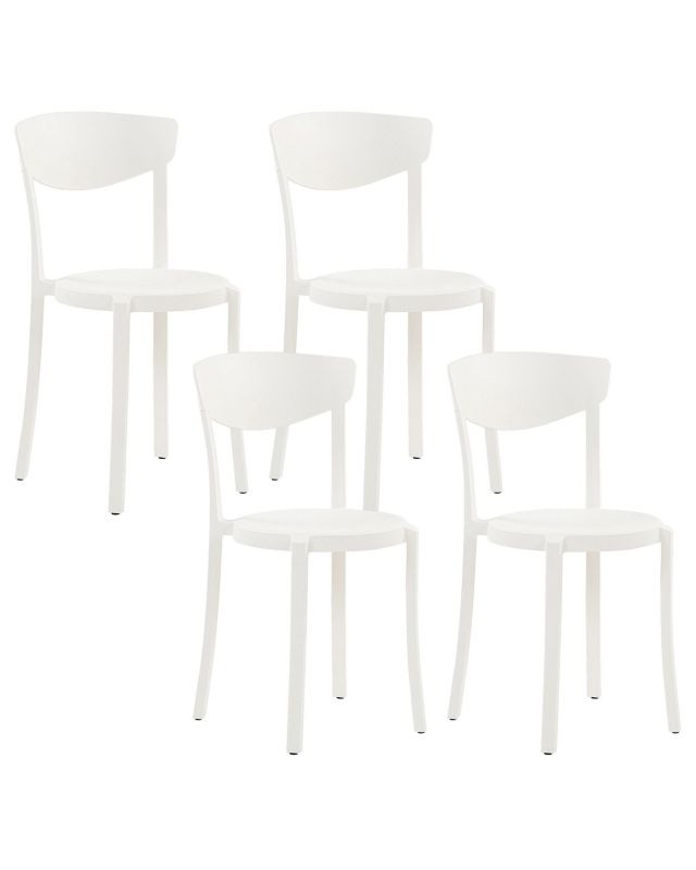 Zestaw 4 krzeseł ogrodowych Vieste Biały 1 kpl