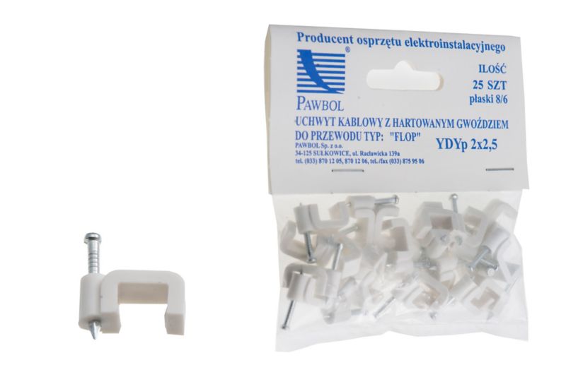 Trzymaki do kabli Pawbol 2 x 2,2 mm 25 szt.
