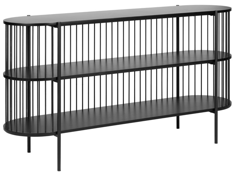 Regał 2 półki Birson 80 cm Czarny 1 szt.