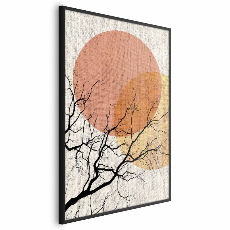 Plakat Artgeist Podwójny księżyc 60x90 cm z ramą czarną 1 szt