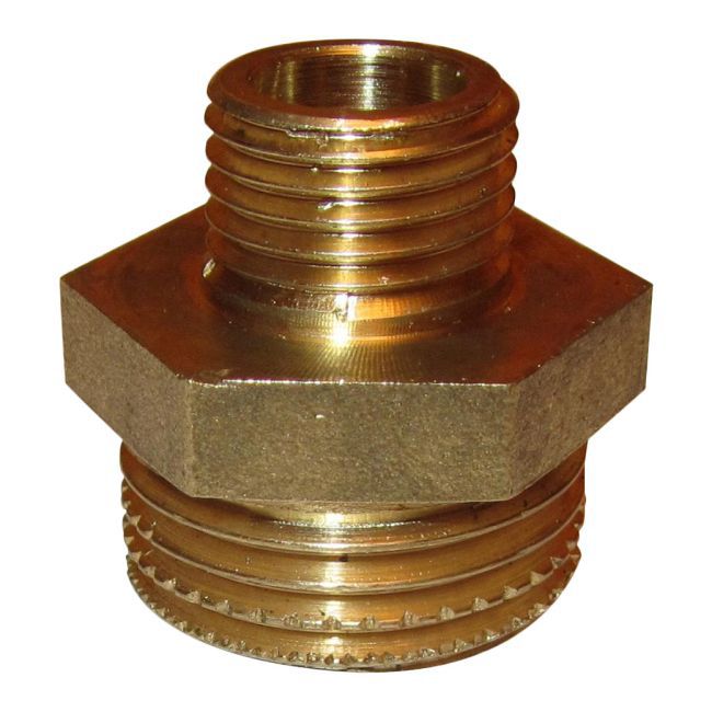 Nypel redukcyjny mosiądz gwint zewnętrzny / zewnętrzny 3/4" x 3/8"
