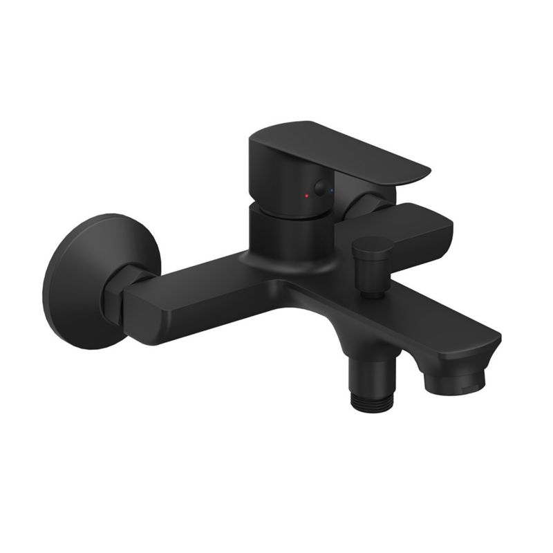 Bateria wannowa naścienna Life LF 022.20BL bez zestawu prysznicowego czarna 1szt