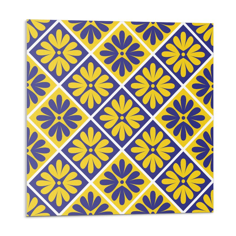 Kafelki samoprzylepne Wallfluent 50x50 cm Romby z kwiatowym motywem 4 szt.