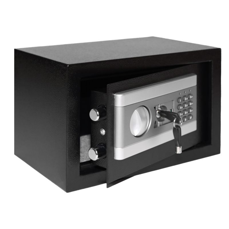 Sejf domowy Bauerkraft z zamkiem elektronicznym na kluczyk lub kod 31x20x20 cm 1 szt.