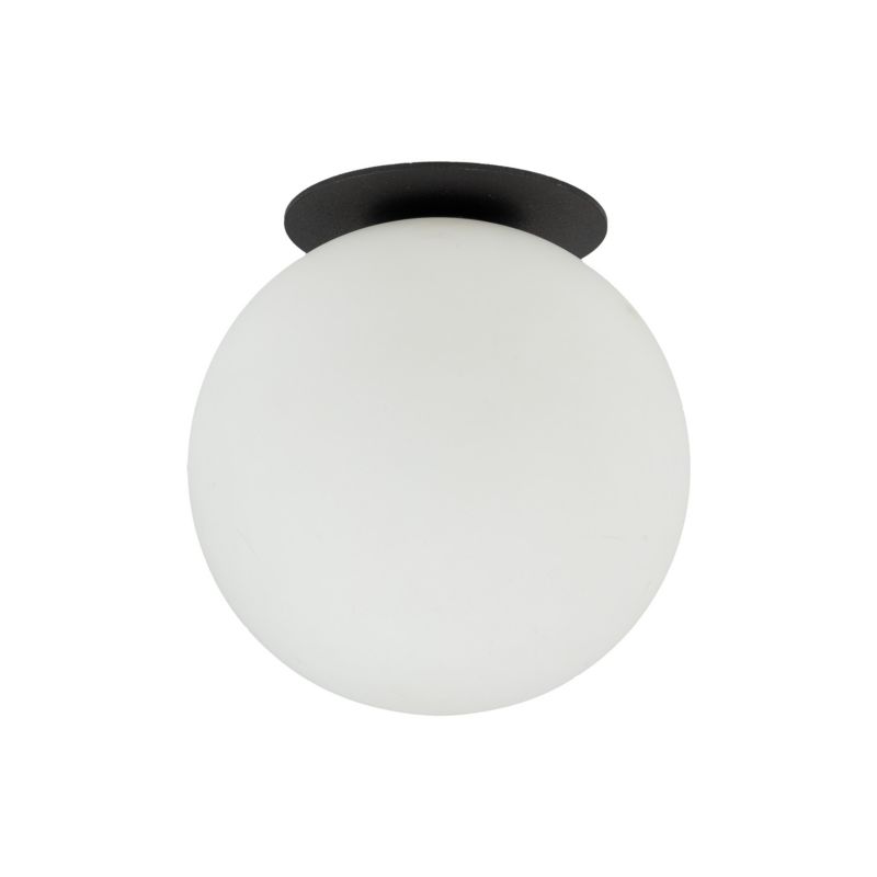 Plafon TK-Lighting podtynkowy Vox czarny kulka szklana mleczna 1 X G9 - 1 szt.