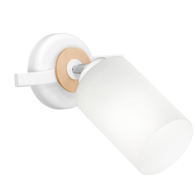 Kinkiet ścienny Luminex Tokio biały mat-jasne drewno 1 x E27 x 15W IP20 wym: 24 x 21 x 14 cm - 1 szt.