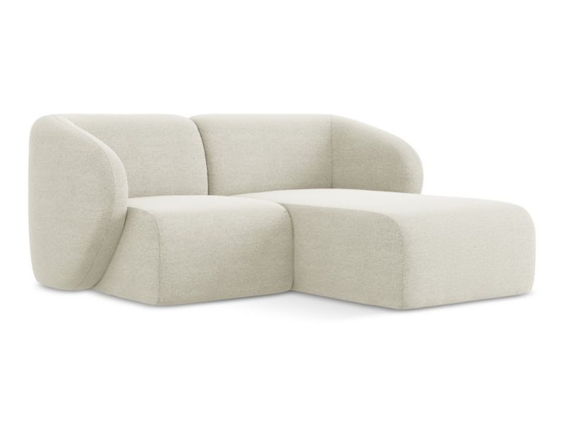 Narożnik prawostronny LaMiaSofa CERVO z tkaniny bouclé 178x166 cm piaskowy 1 szt.