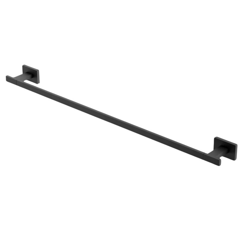 Uchwyt Na Ręcznik Długi Granitan Wieszak Łazienkowy Drążek Reling Caro Czarny 1 szt.