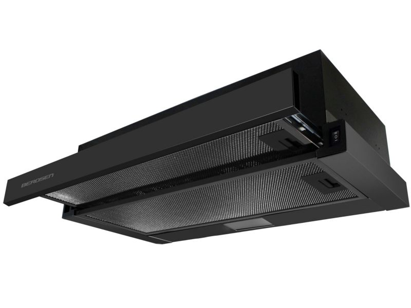 Okap teleskopowy kuchenny Berdsen 50cm czarny 1szt.