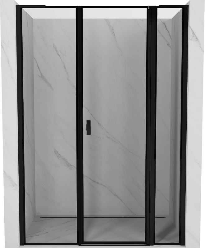 Drzwi prysznicowe uchylne Mexen Mist L czarne 145 cm - 8A4L-145-001-70-70-P 1 szt.