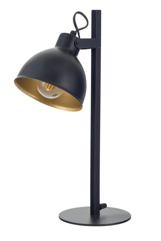 Lampka biurkowa Sigma Lighting Mars czarno-złota 1 x E27 x 15W IP20 wym: 45 x 15 x 27 cm metal - 1 szt.