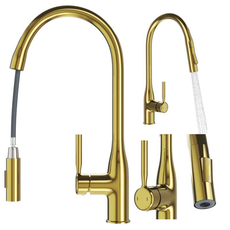 Bateria Kuchenna Granitan Fossa z Wyciąganą Wylewką Dwufunkcyjna Słychawka 1szt.