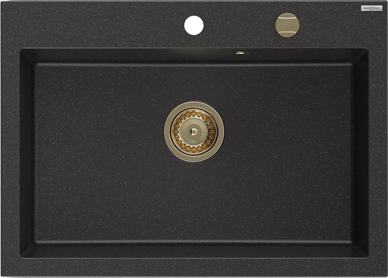 Zlewozmywak wpuszczany Mexen Elix czarny/srebrny metalik 700x500 mm - 6526701005-73-G
