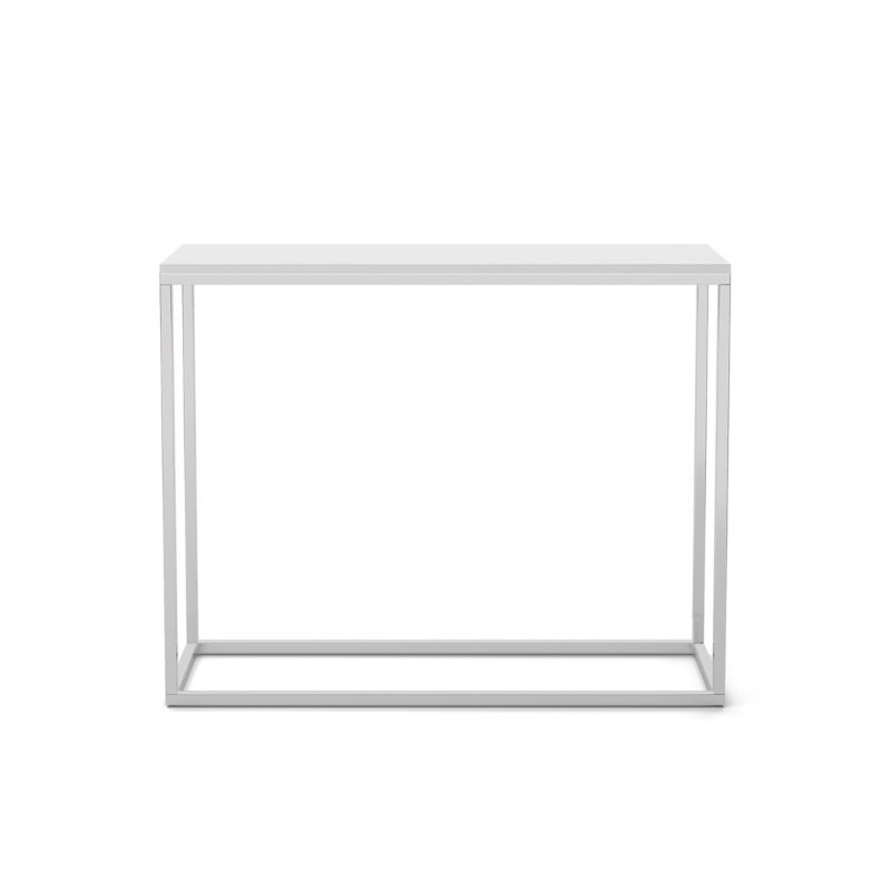 Konsola Bettso Well 100 cm stylowa do sypialni na chromowanym stelażu biały 1szt.