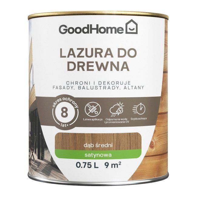 Lazura GoodHome 8 lat dąb średni 0,75 l