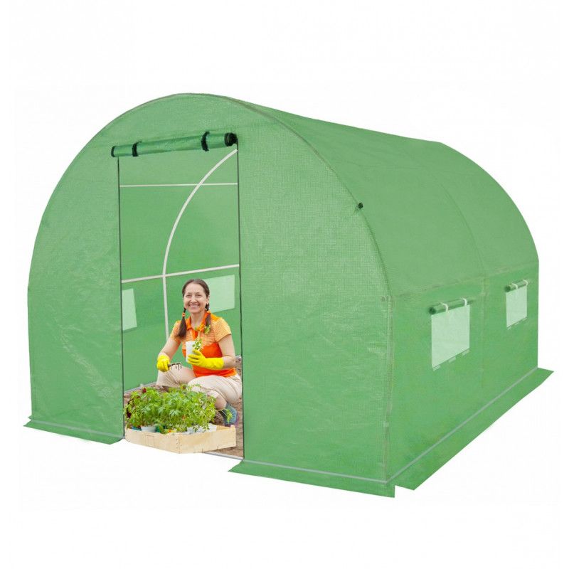 Tunel ogrodowy 4iQ Group 2x2m Zielony Folia UV 19mm 1szt.