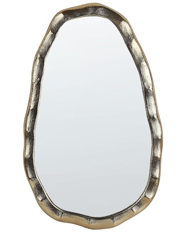 Lustro ścienne Damoh 32 cm 50 cm Metal Złoty 1 szt.