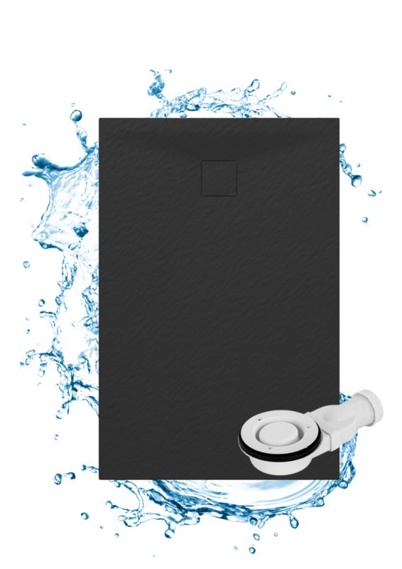 Brodzik Prysznicowy Prostokątny Granitan Teja 120x80CM Czarny SMC Kompozyt 1szt.